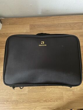 Relavel Black Travel Makeup Briefcase - Professional Carry Case